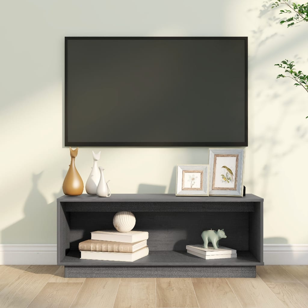 vidaXL TV Cabinet 90x35x35 cm Solid Pine