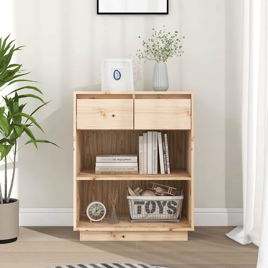 vidaXL Wall Cabinet 60x34x75 cm Solid Pine Wood
