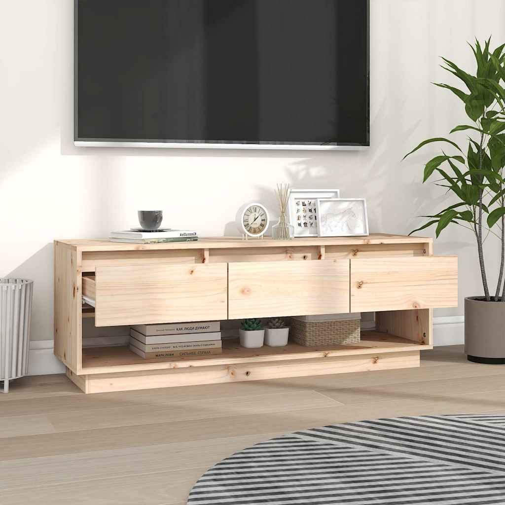 vidaXL Tv-meubel 110,5x34x40 cm massief grenenhout