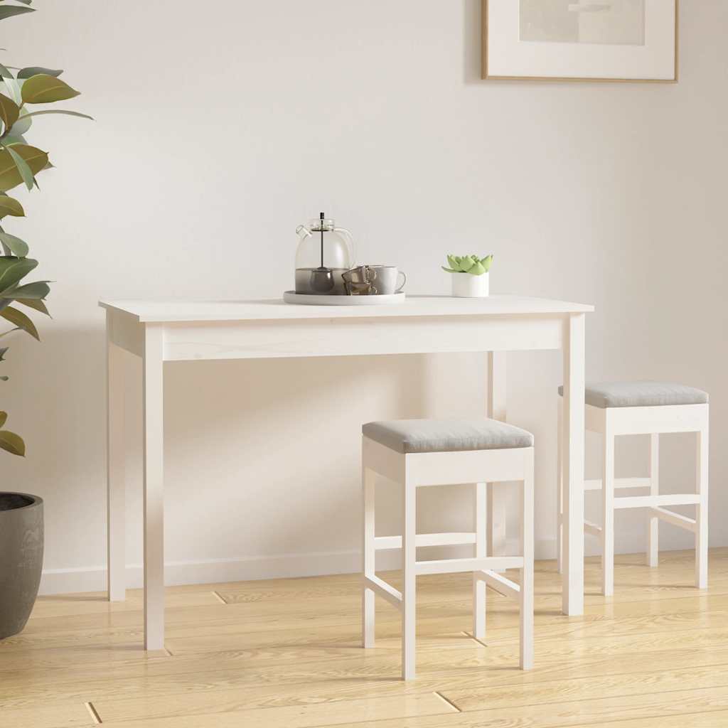 vidaXL Dining Table 110x55x75 cm Solid Pine Wood