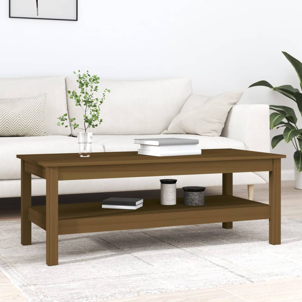 vidaXL Salontafel 35x35x40 cm massief grenenhout grijs