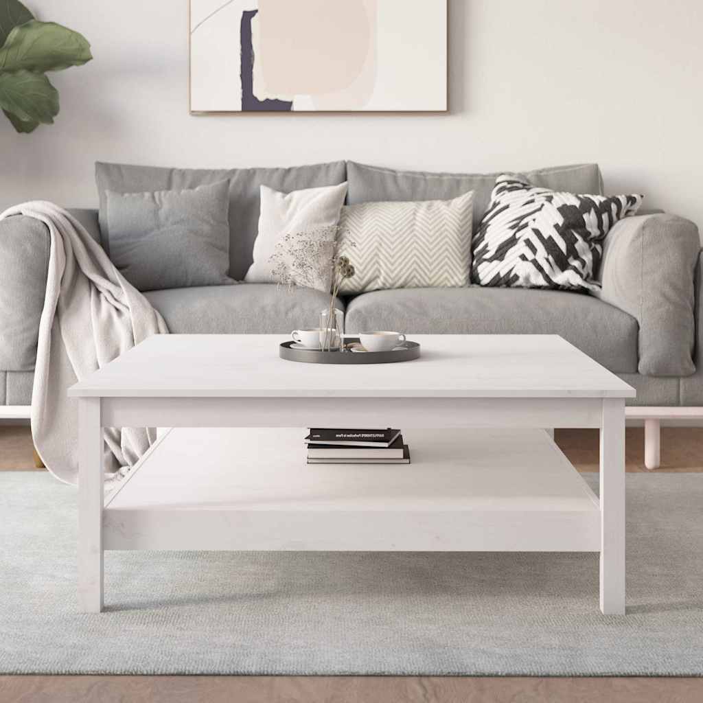 vidaXL Salontafel 35x35x40 cm massief grenenhout grijs