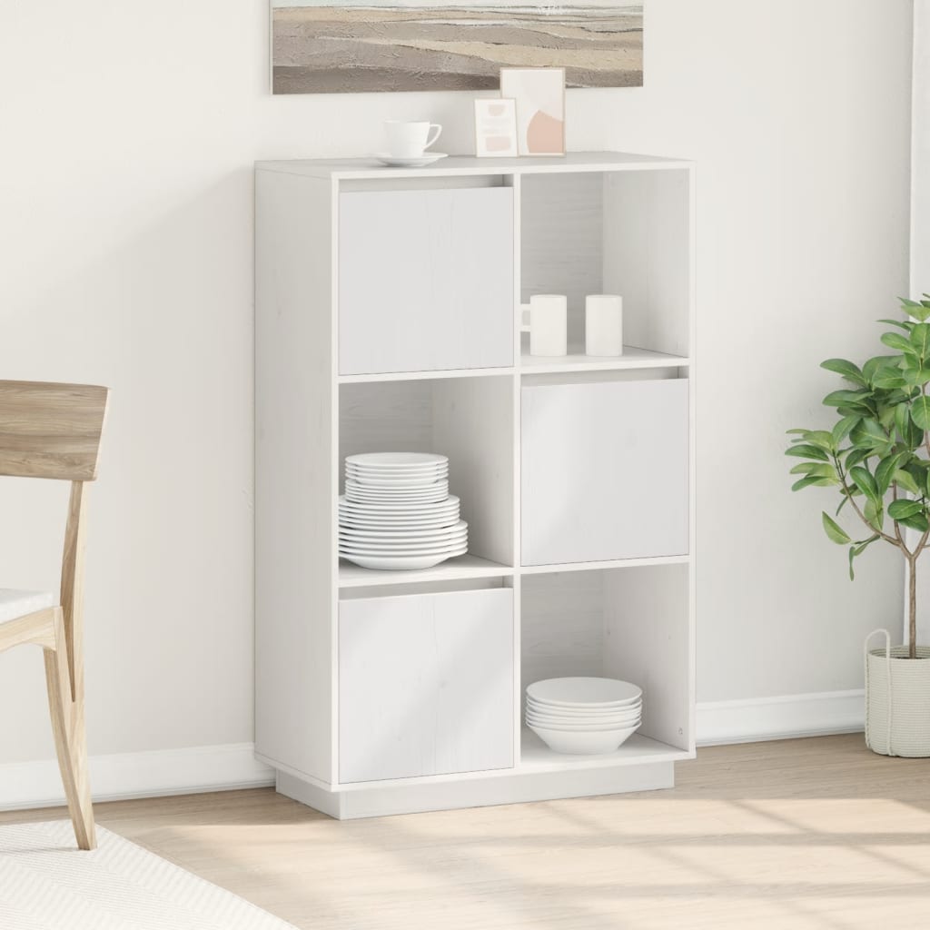 vidaXL Hoge kast 38x35x117 cm massief grenenhout