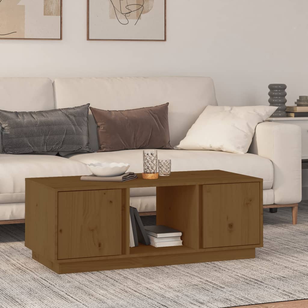 vidaXL Salontafel 110x50x40 cm massief grenenhout