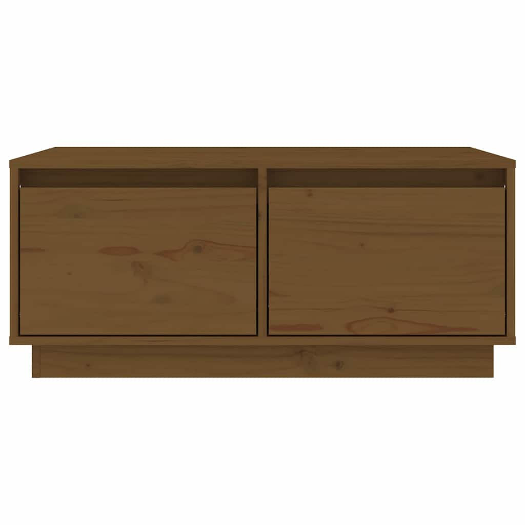 vidaXL Salontafel 80x50x35 cm massief grenenhout wit