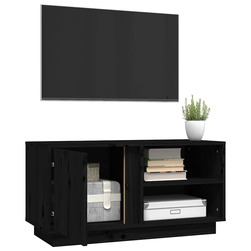 vidaXL Tv-meubel 80x35x40,5 cm massief grenenhout wit