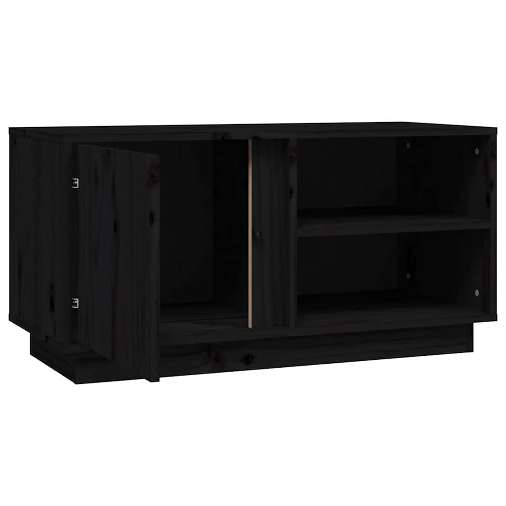 vidaXL Tv-meubel 80x35x40,5 cm massief grenenhout wit