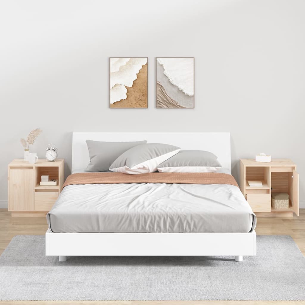 vidaXL Nachtkastje 50x34x50 cm massief grenenhout