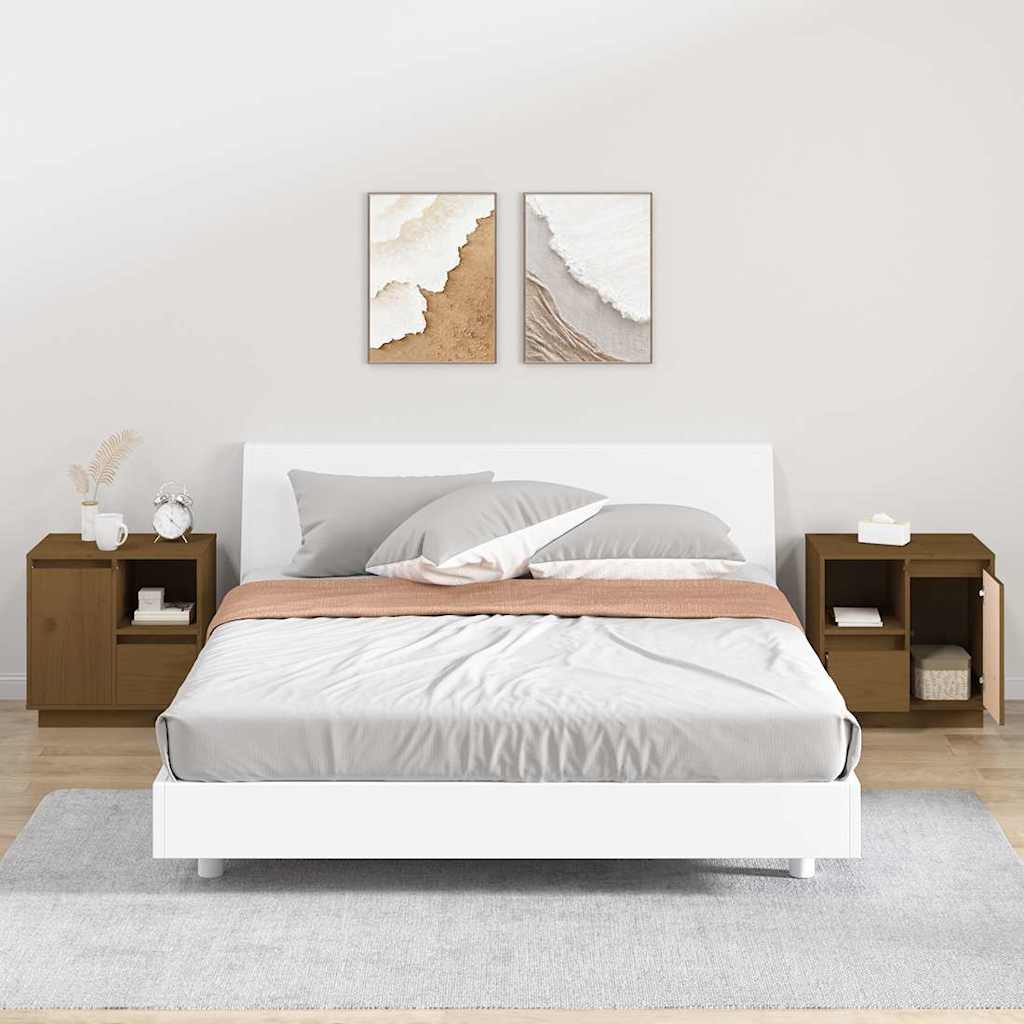 vidaXL Nachtkastje 50x34x50 cm massief grenenhout