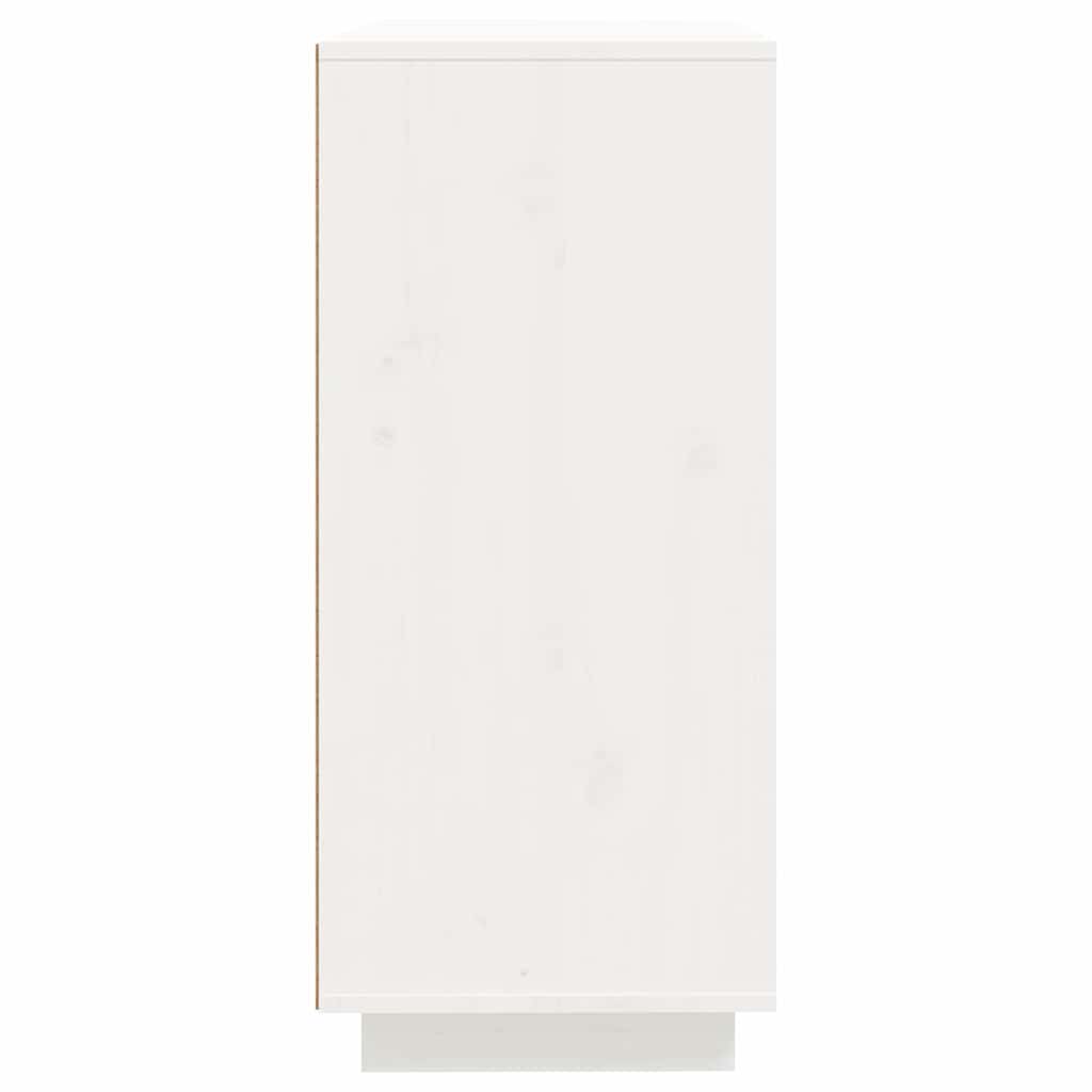vidaXL Dressoir 60x35x80 cm massief grenenhout wit