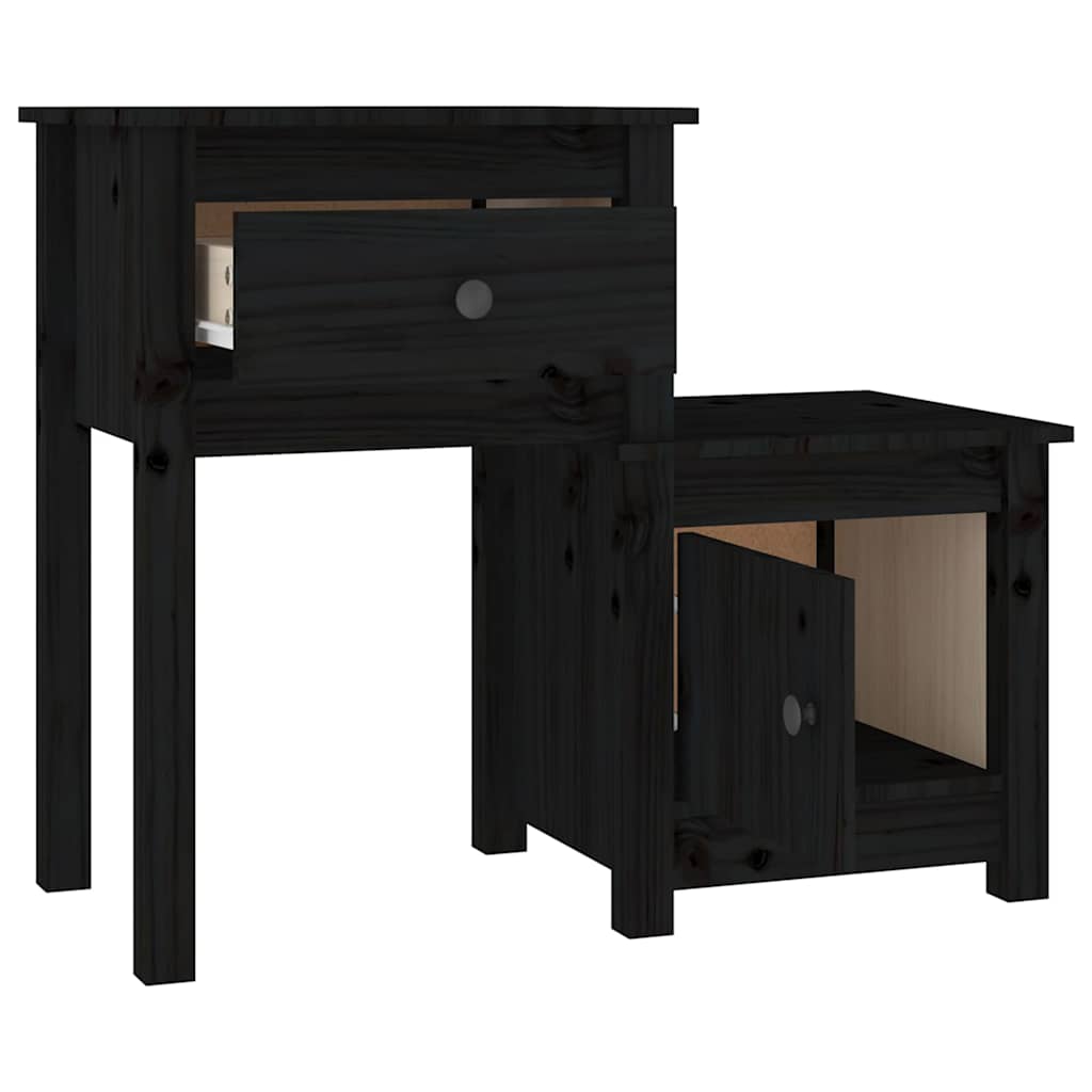 vidaXL Nachtkastje 79,5x38x65,5 cm massief grenenhout