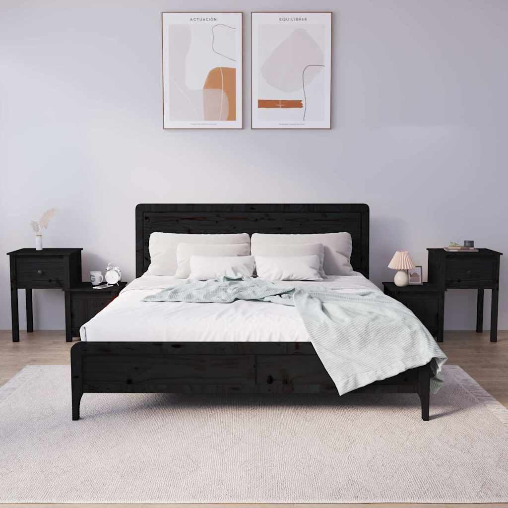 vidaXL Nachtkastje 79,5x38x65,5 cm massief grenenhout