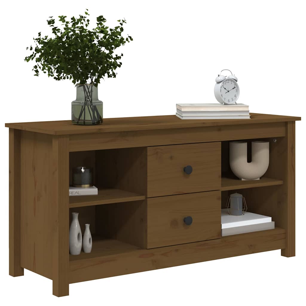 vidaXL Tv-meubel 103x36,5x52 cm massief grenenhout