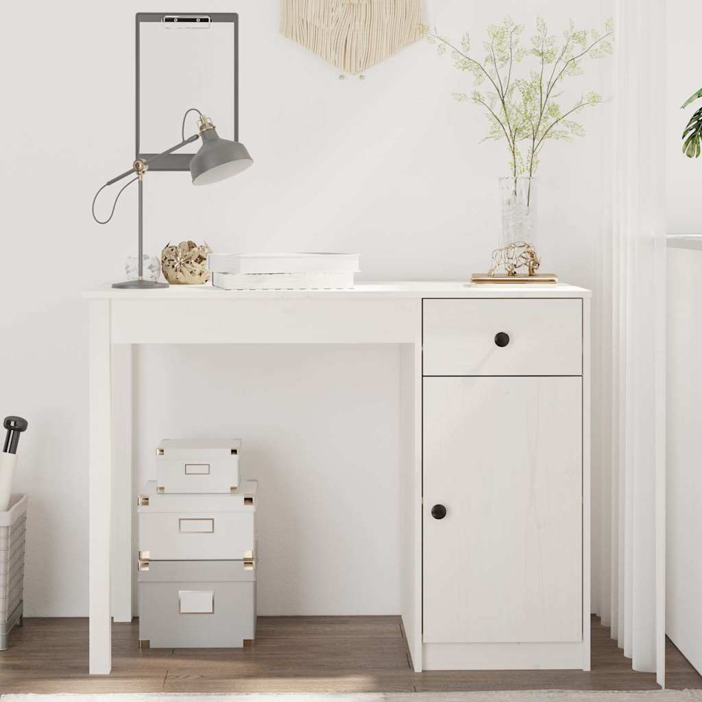 vidaXL Bureau 100x50x75 cm massief grenenhout