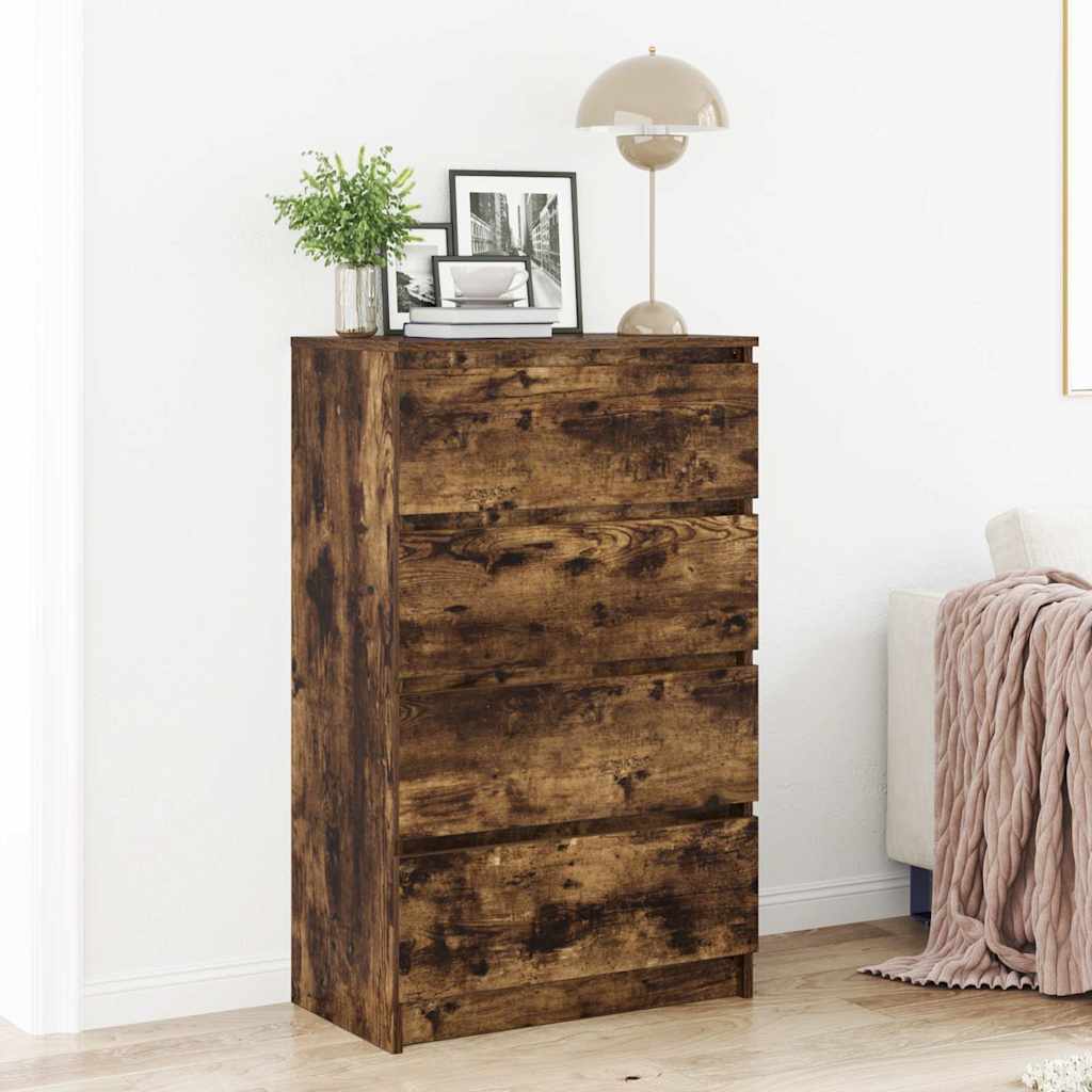 vidaXL Dressoir 60x35x98,5 cm bewerkt hout wit