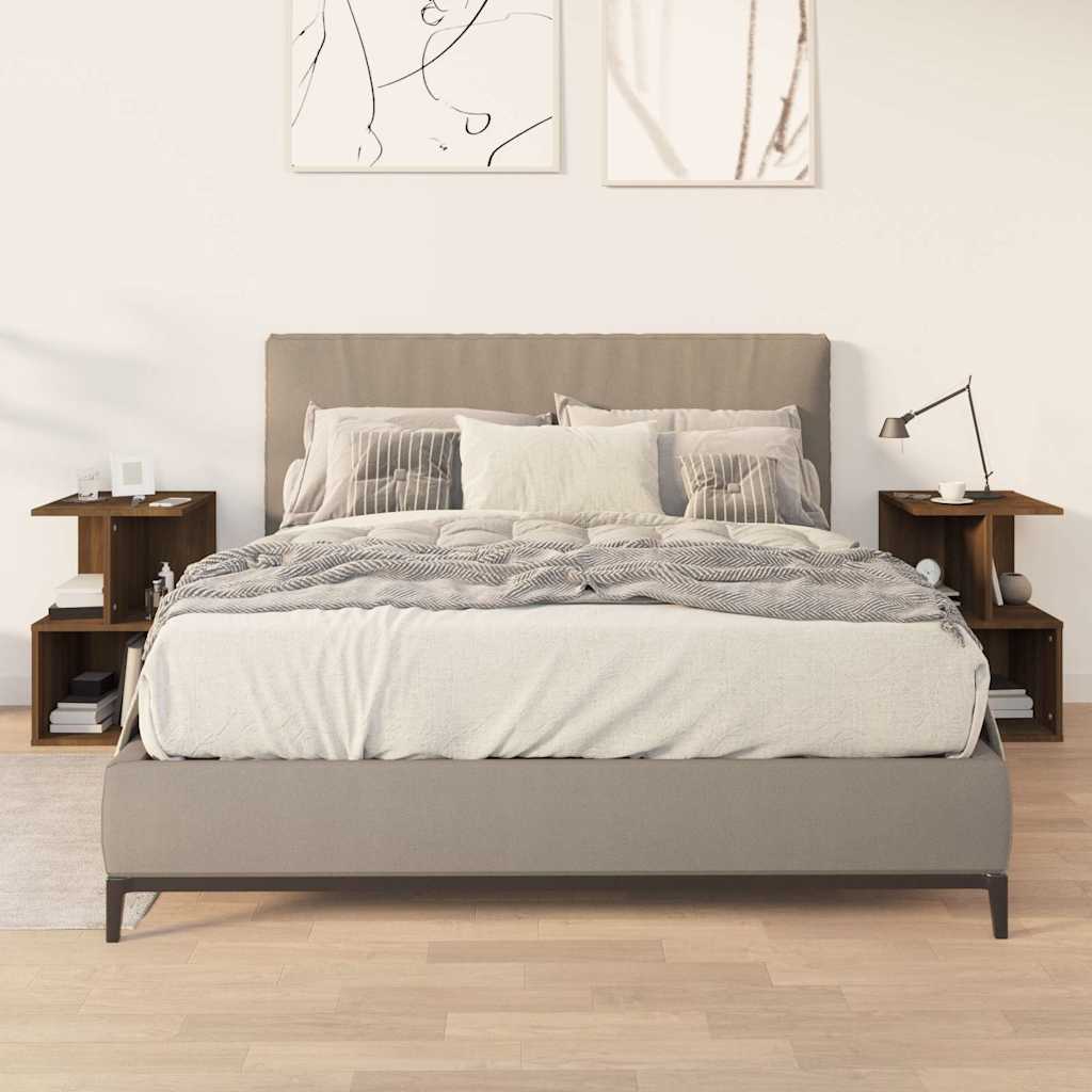 vidaXL Nachtkastje 35x35x55 cm bewerkt hout wit
