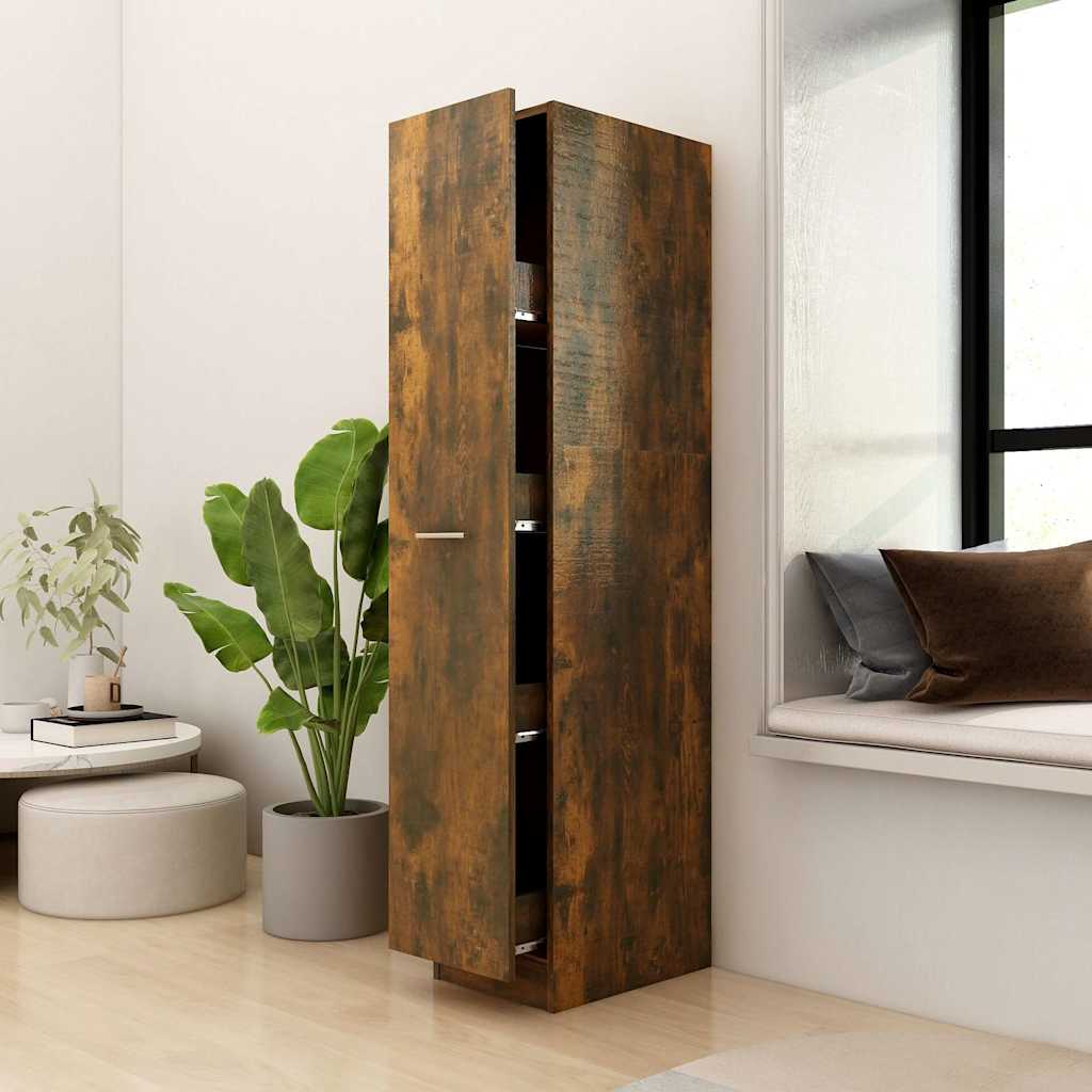 vidaXL Apothekerskast 30x42,5x150 cm bewerkt hout wit