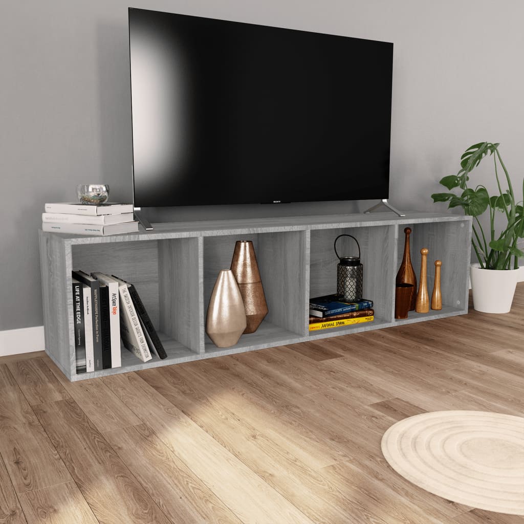 vidaXL Boekenkast/tv-meubel 36x30x114 cm bewerkt hout wit