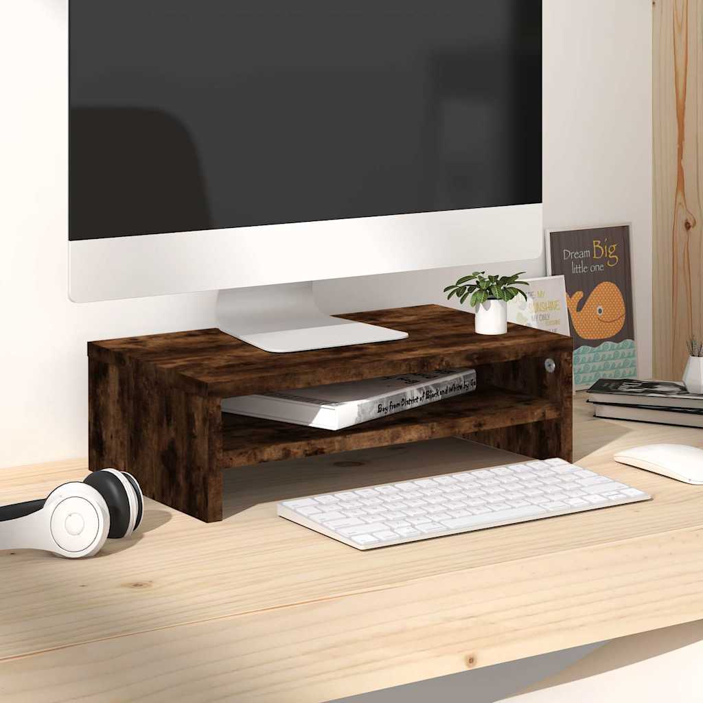 vidaXL Monitorstandaard 42x24x13 cm bewerkt hout wit