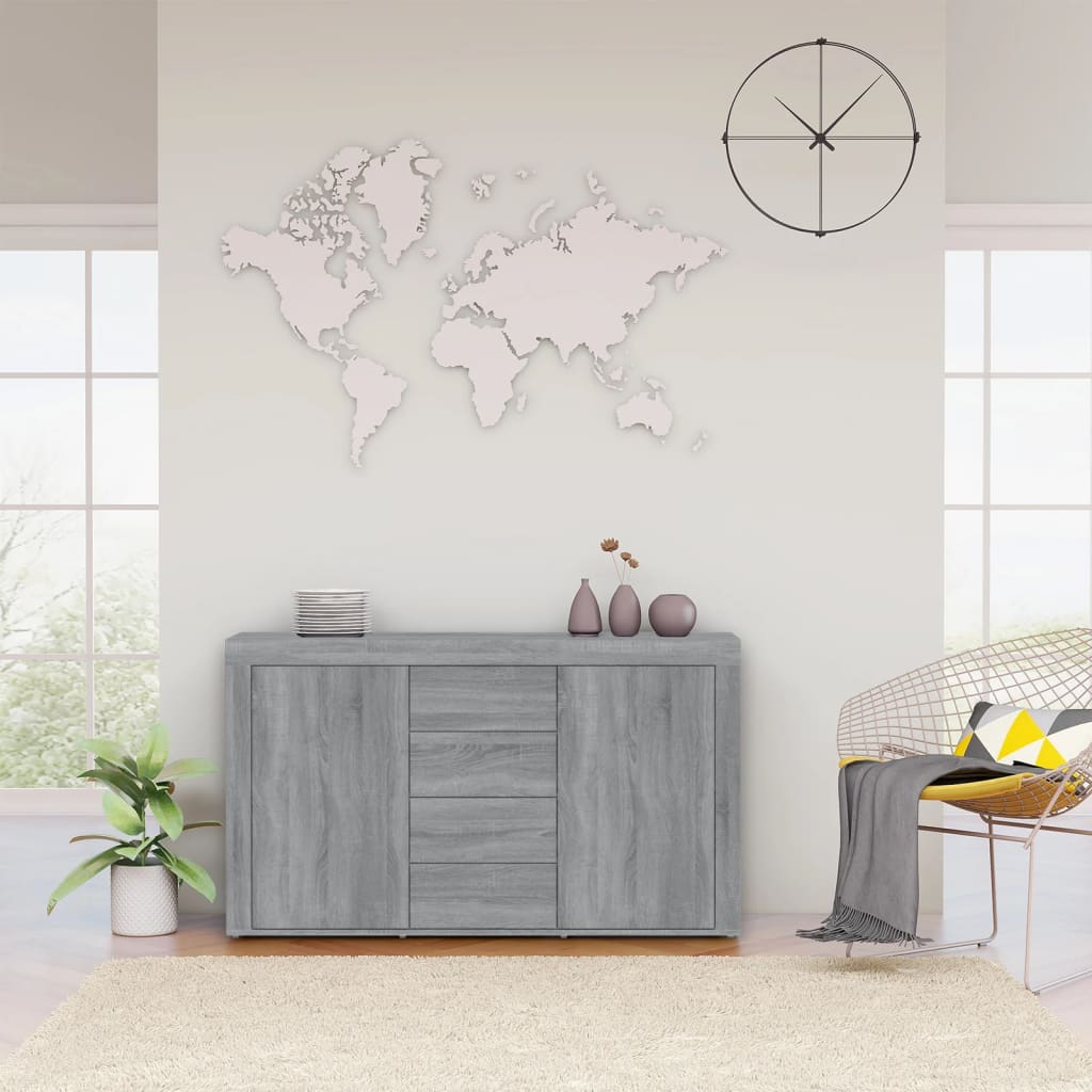 vidaXL Dressoir 120x36x69 cm bewerkt hout wit