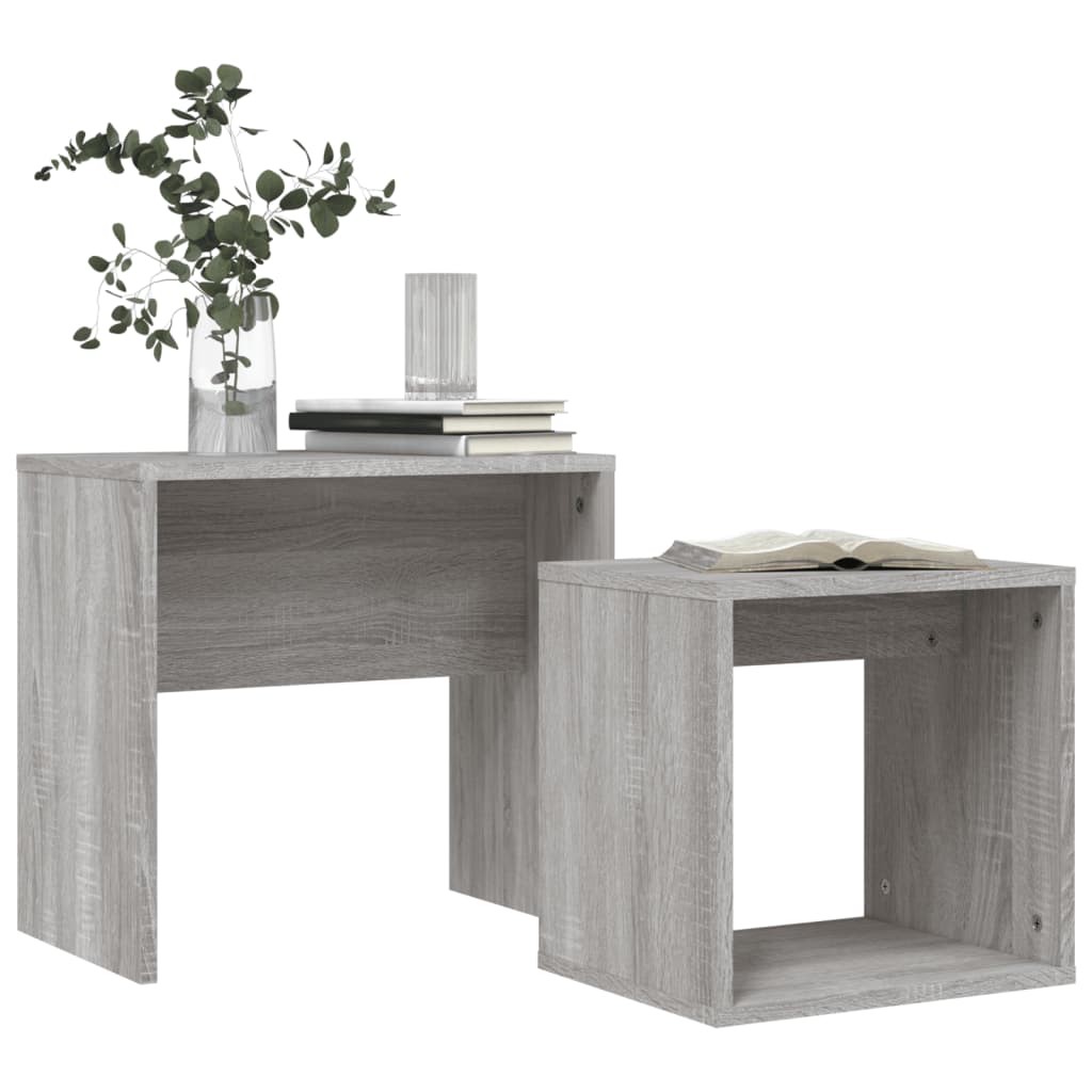 vidaXL Salontafelset 48x30x45 cm bewerkt hout wit