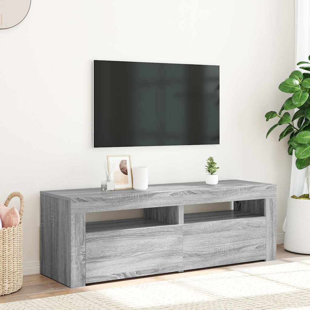 vidaXL Tv-meubel met LED-verlichting 120x35x40 cm wit