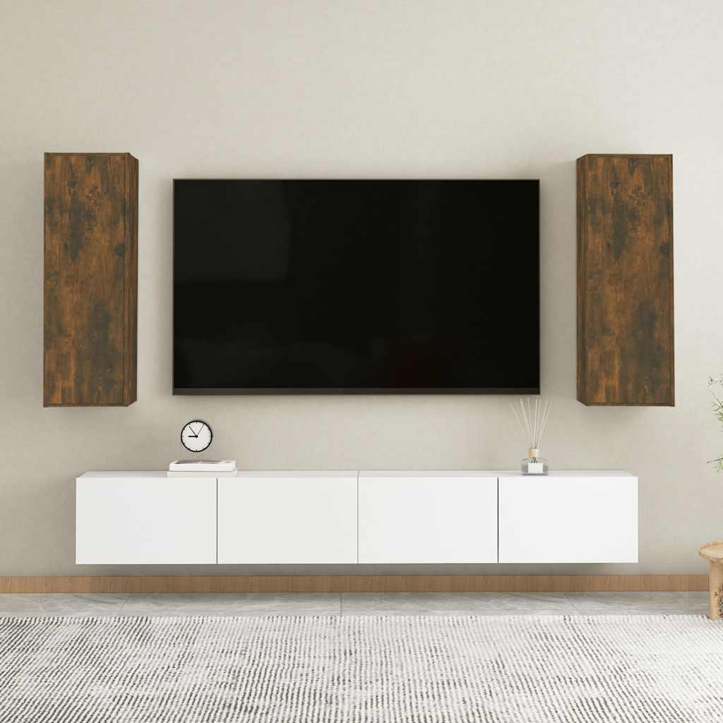 vidaXL Tv-meubel 30,5x30x60 cm bewerkt hout wit