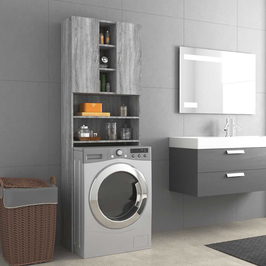 vidaXL Washing Machine Cabinet 64x25.5x190 cm white