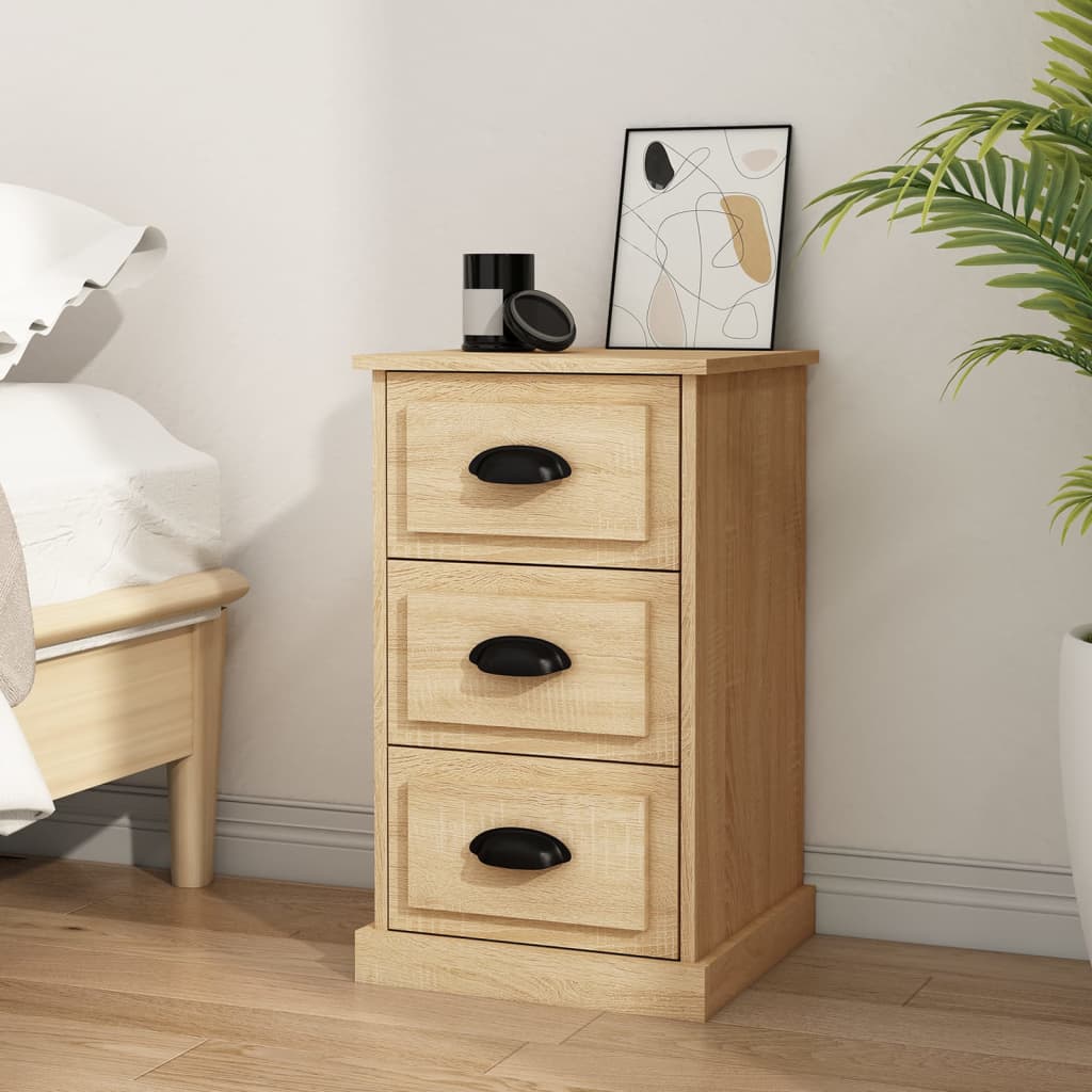 vidaXL Nightstand 39x39x67 cm engineered wood white