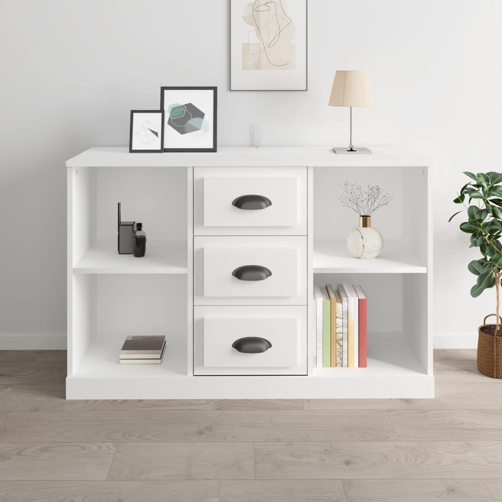 vidaXL Dressoir 104,5x35,5x67,5 cm bewerkt hout wit