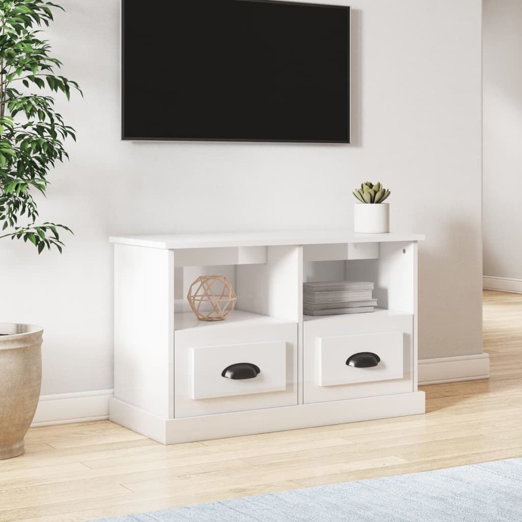 vidaXL Tv-meubel 80x35x50 cm bewerkt hout wit