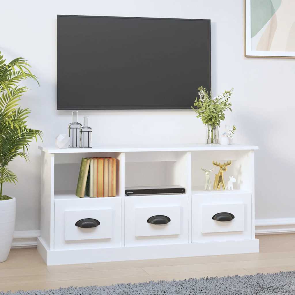 vidaXL Tv-meubel 100x35x50 cm bewerkt hout wit