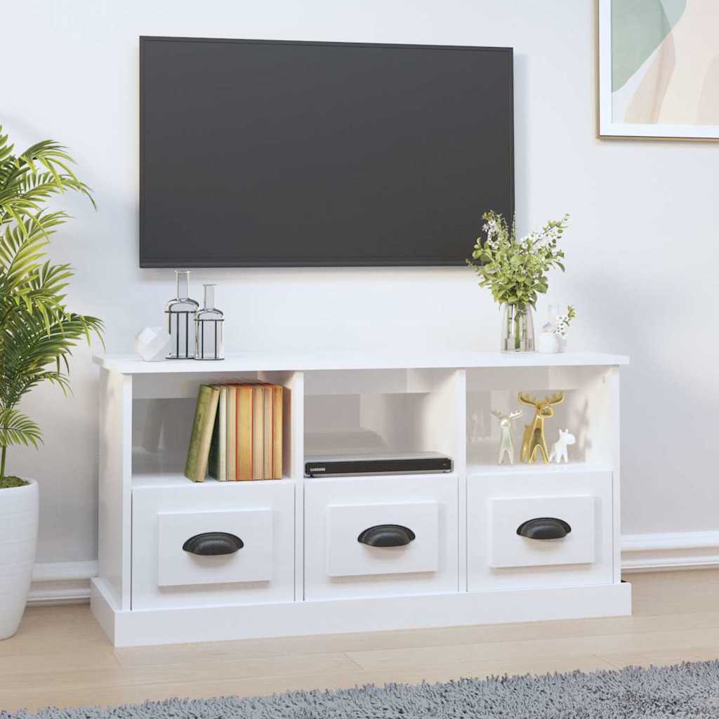 vidaXL Tv-meubel 100x35x50 cm bewerkt hout wit