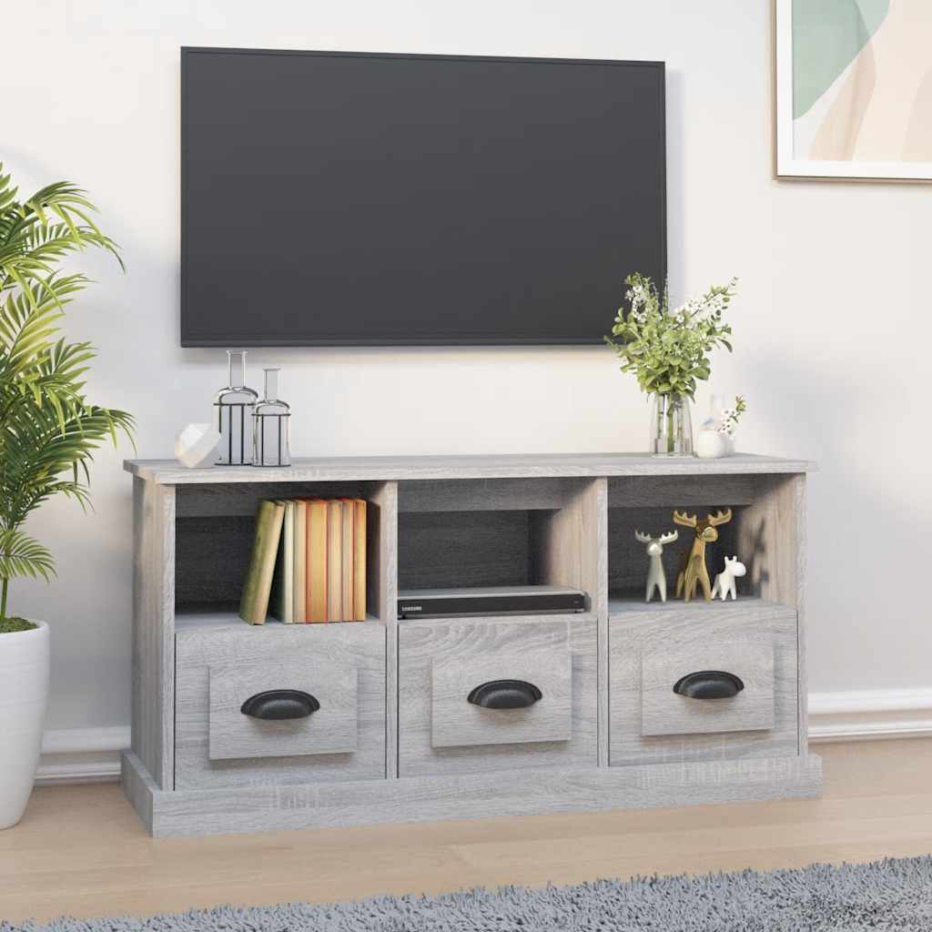 vidaXL Tv-meubel 100x35x50 cm bewerkt hout wit