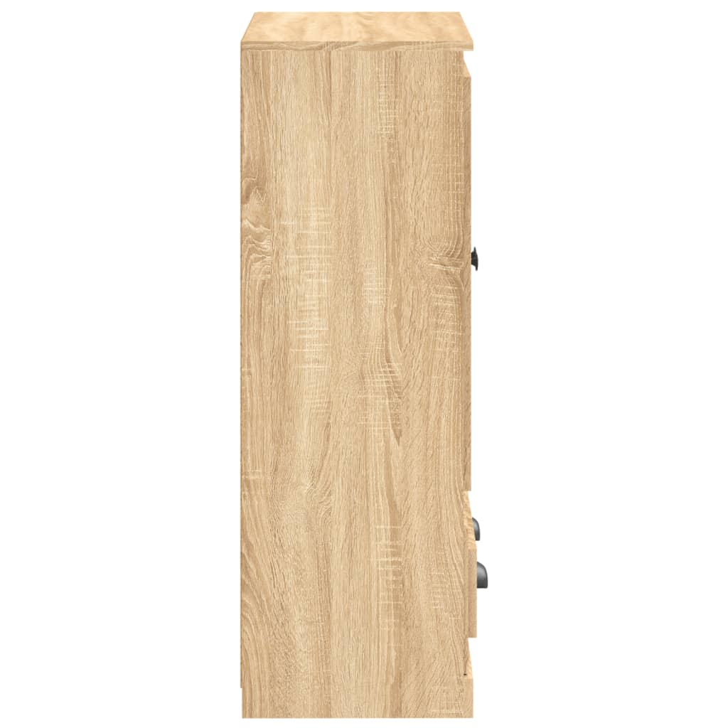 vidaXL Hoge kast 60x35,5x103,5 cm bewerkt hout wit