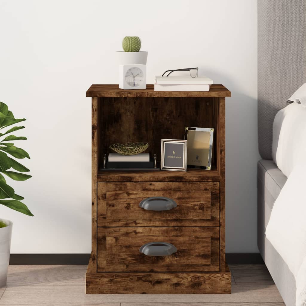 vidaXL Nightstand 43x36x60 cm white