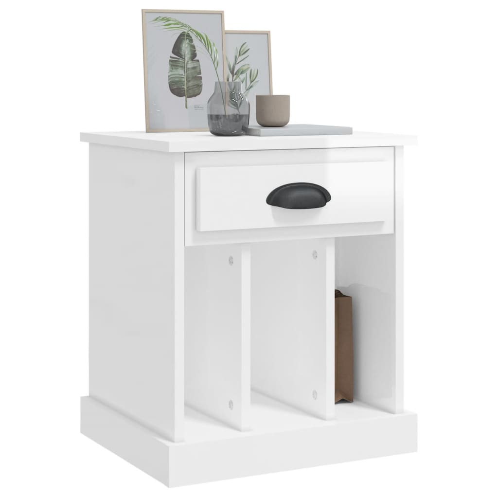 vidaXL Bedside cabinet 43x36x50 cm white