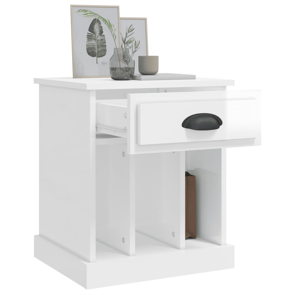 vidaXL Bedside cabinet 43x36x50 cm white