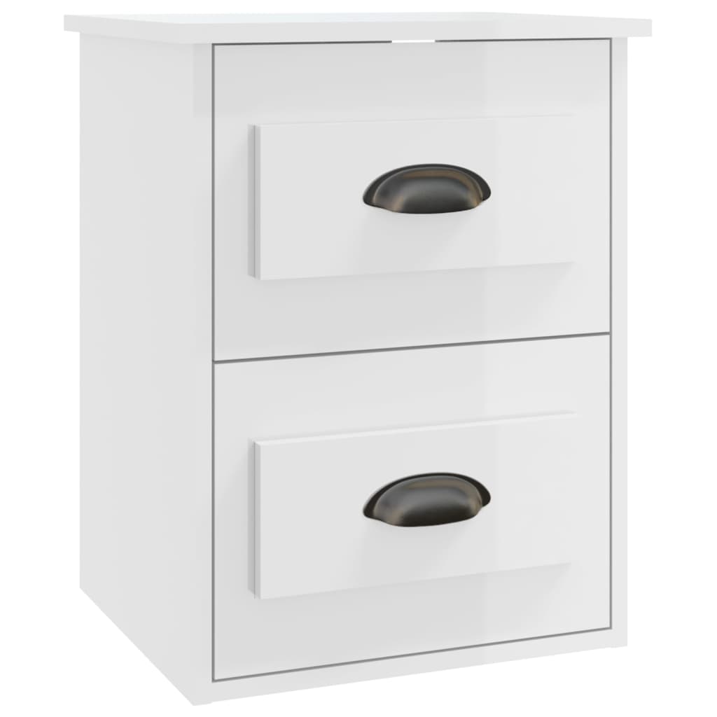 vidaXL Nachtkastje wandgemonteerd 41,5x36x53 cm wit