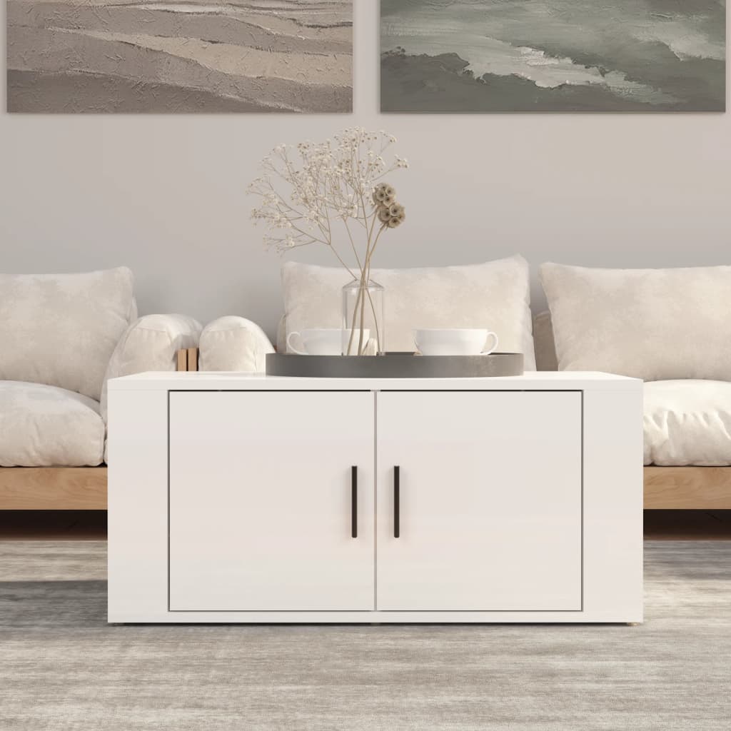 vidaXL Salontafel 80x50x36 cm bewerkt hout wit