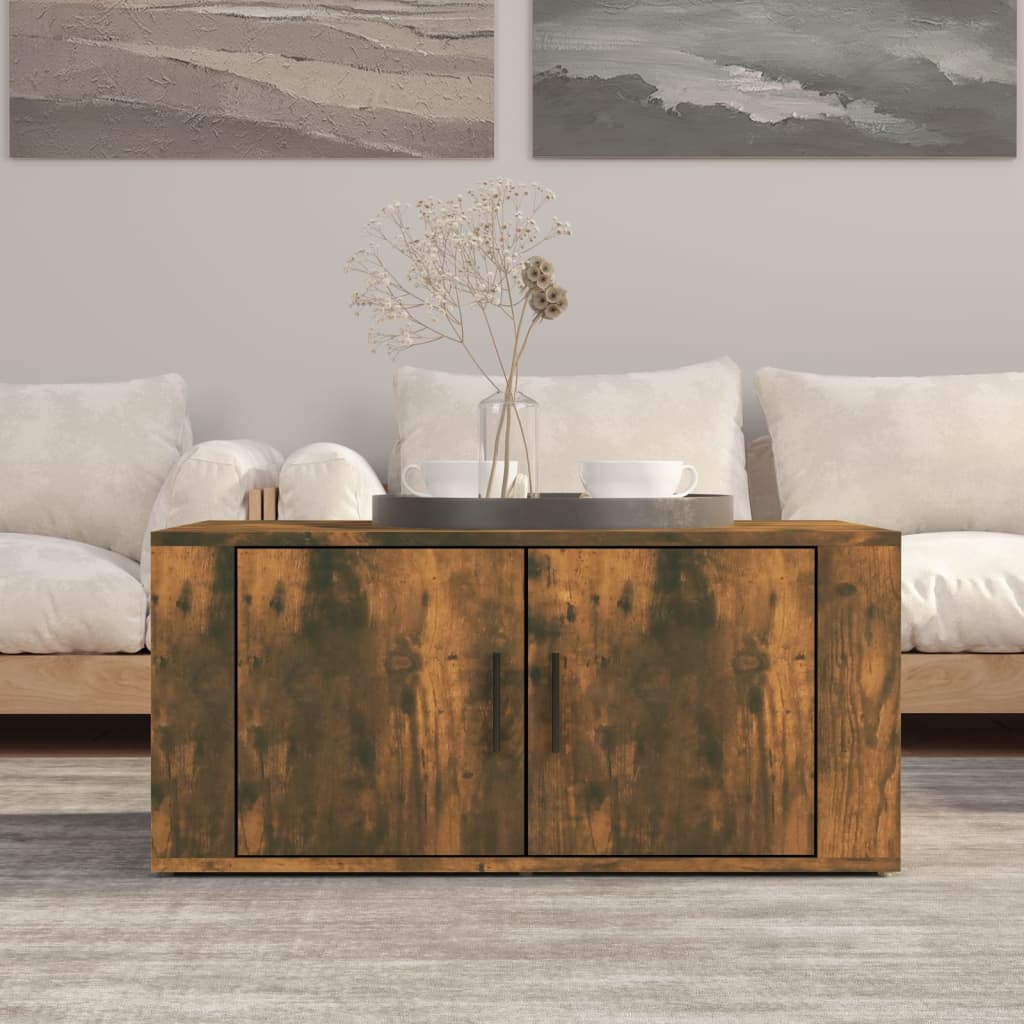 vidaXL Salontafel 80x50x36 cm bewerkt hout wit