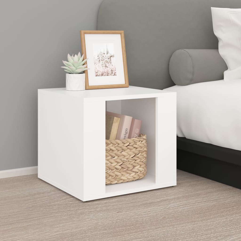 vidaXL Nightstand 41x40x36 cm engineered wood white