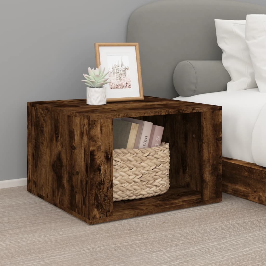 vidaXL Nachtkastje 57x55x36 cm bewerkt hout wit