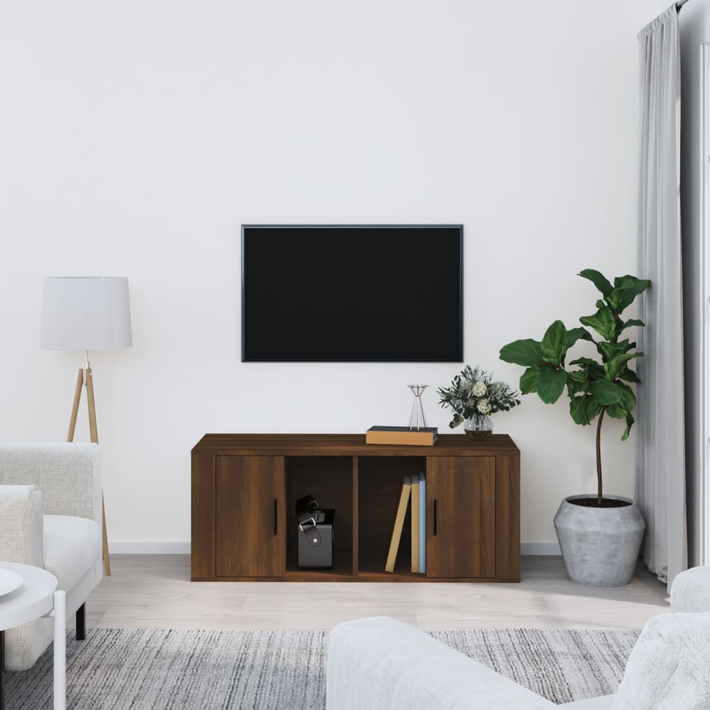 vidaXL Tv-meubel 100x35x40 cm bewerkt hout wit