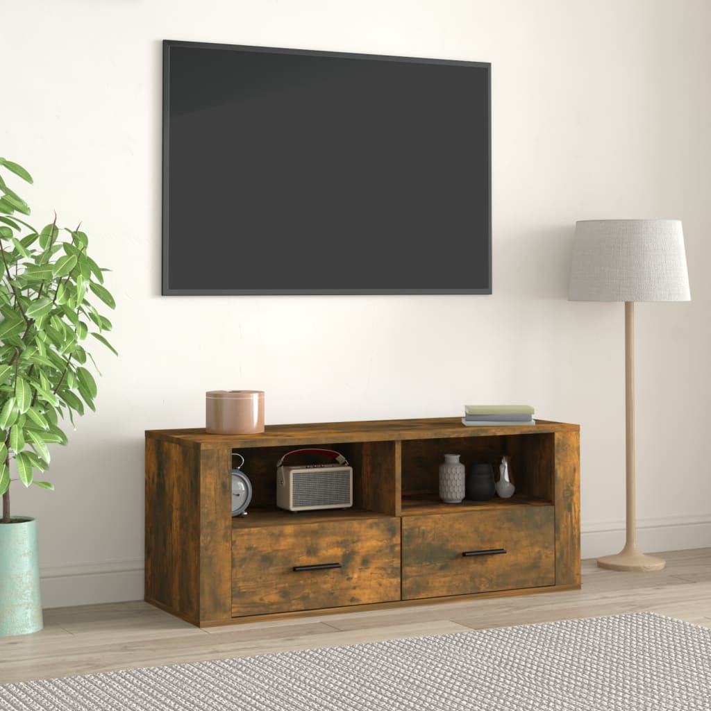 vidaXL Tv-meubel 100x35x40 cm bewerkt hout wit