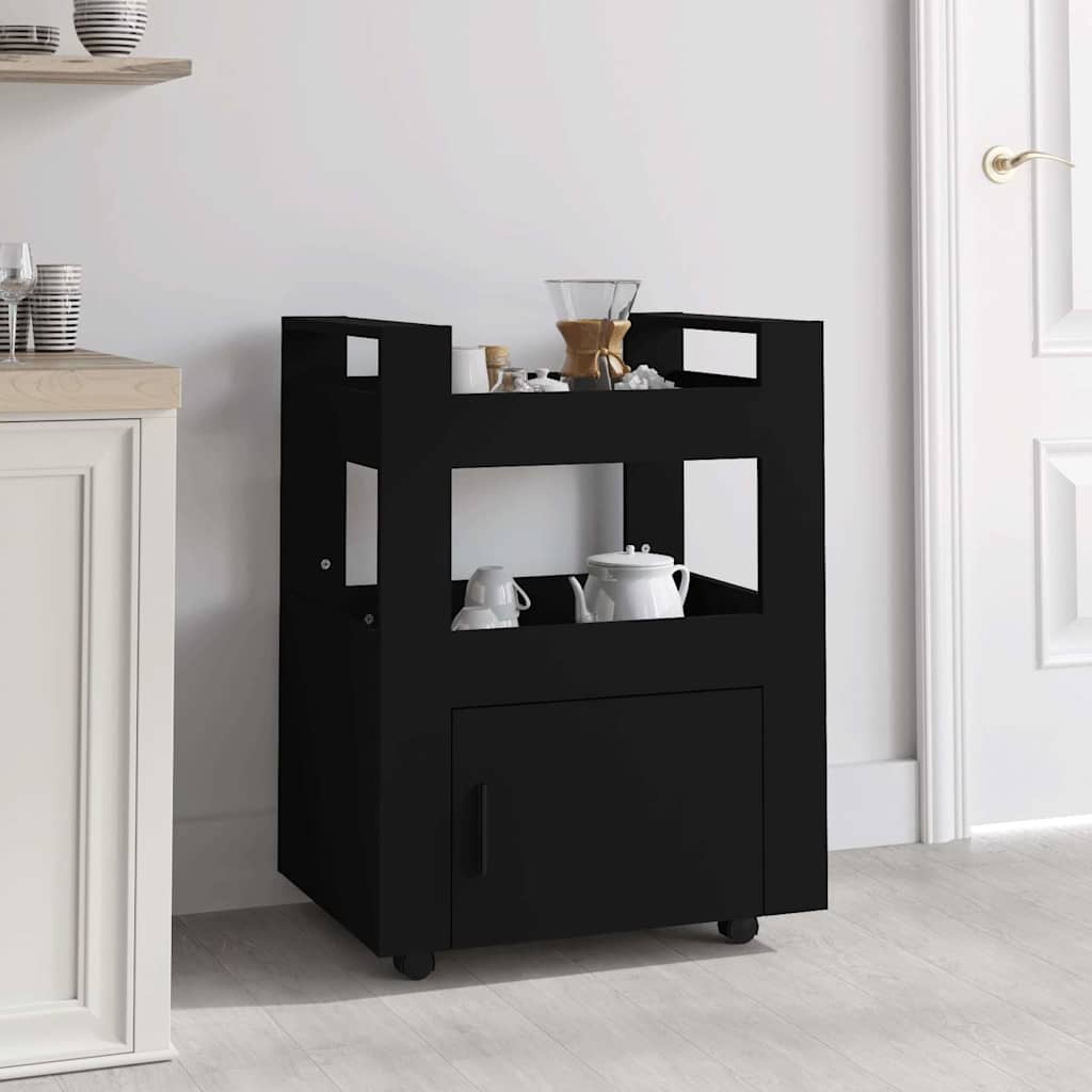 vidaXL Keukentrolley 60x45x80 cm bewerkt hout wit