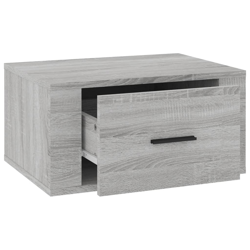 vidaXL Nachtkastje wandgemonteerd 50x36x25 cm wit