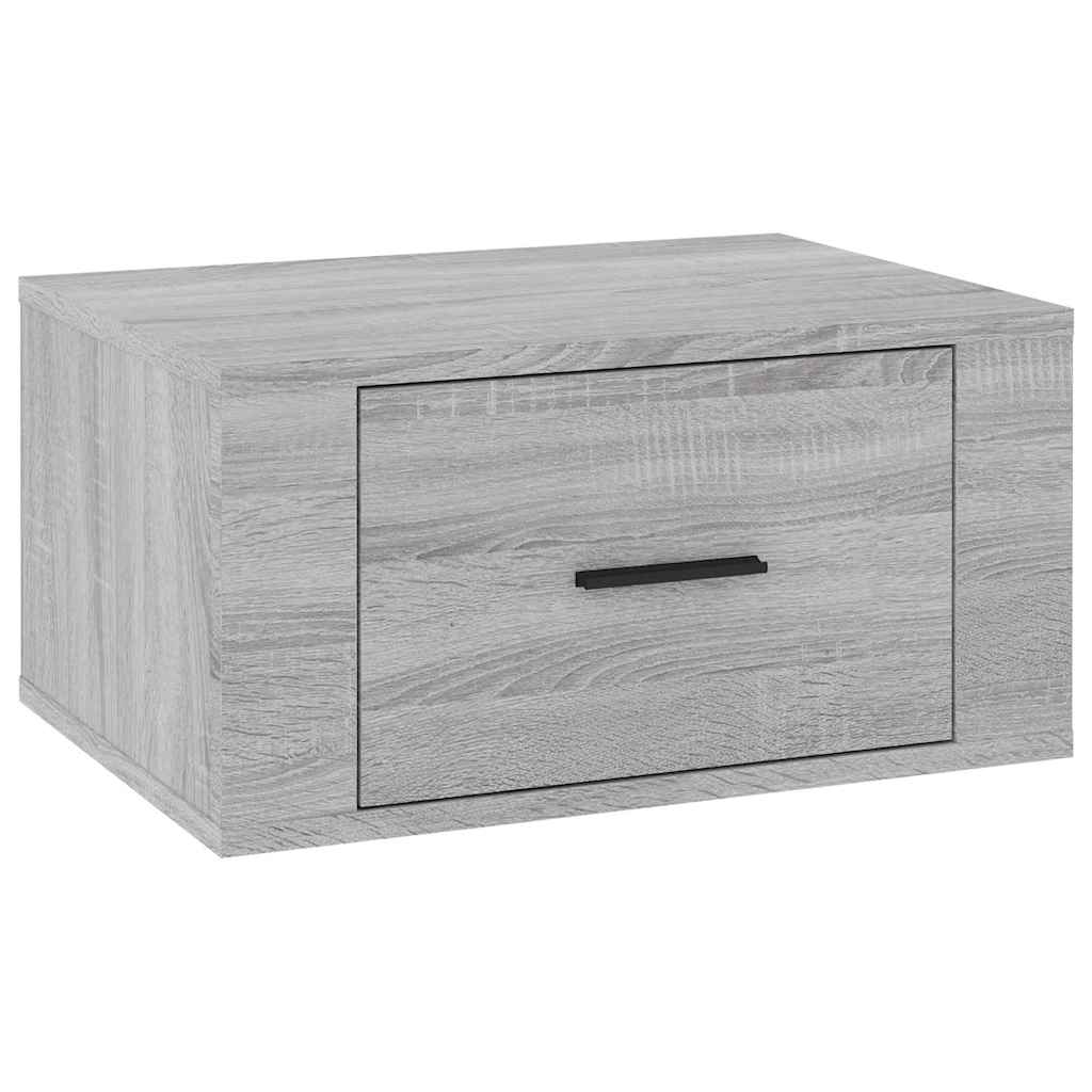 vidaXL Nachtkastje wandgemonteerd 50x36x25 cm wit