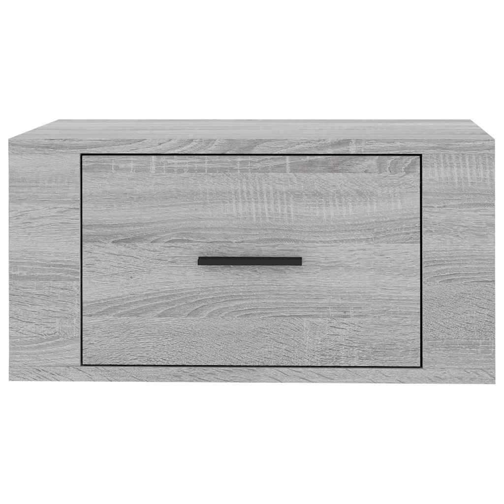 vidaXL Nachtkastje wandgemonteerd 50x36x25 cm wit
