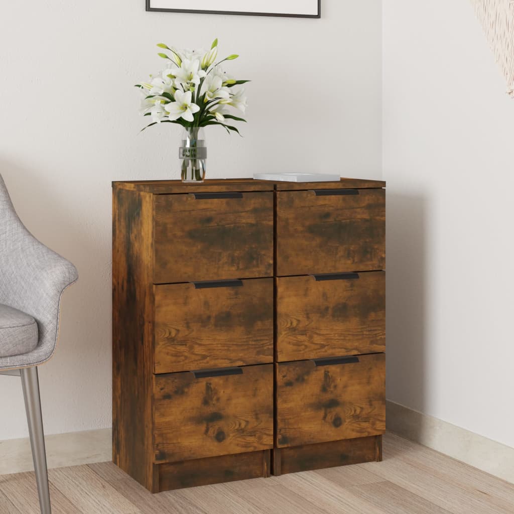 vidaXL Dressoir 30x30x70 cm bewerkt hout wit